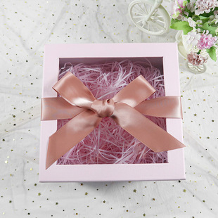 Прозрачная подарочная коробка с бантиком на день Святого Валентина, набор, подарок на день рождения