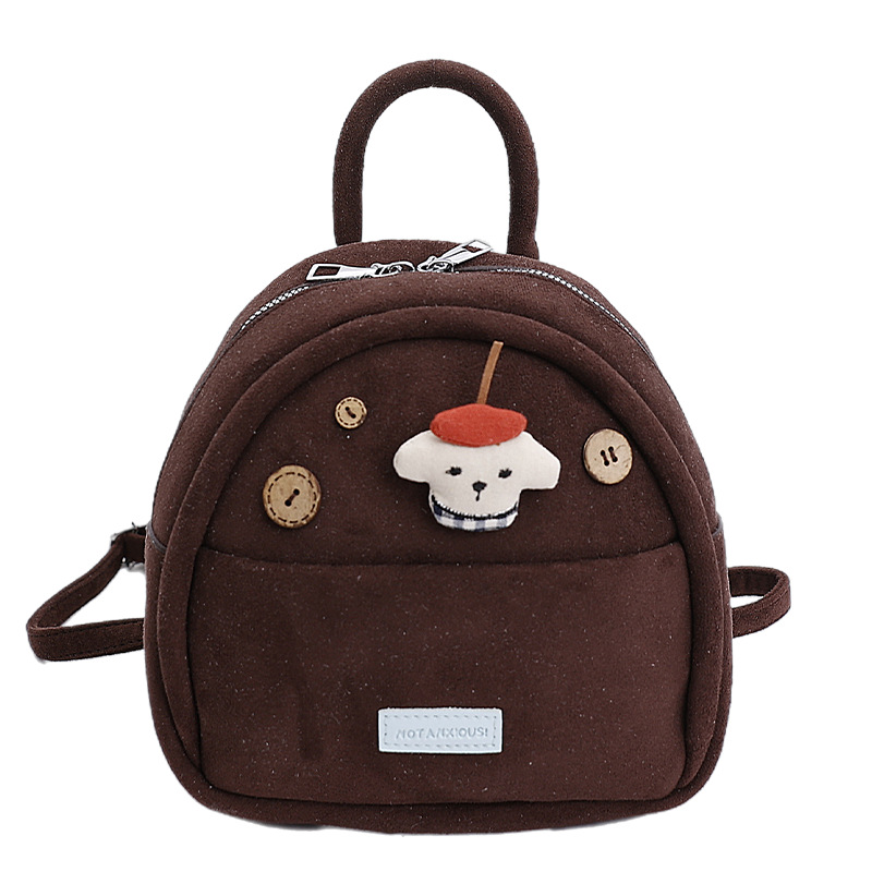 Caricatura lindo muñeca mochila de niña 2025 nueva moda mini mochila de comercio exterior transfronterizo mochila esmerizada mujer