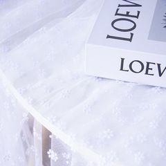 小清新水溶網紗背景布白色花朵帆船背景網紗拍照攝影道具背景