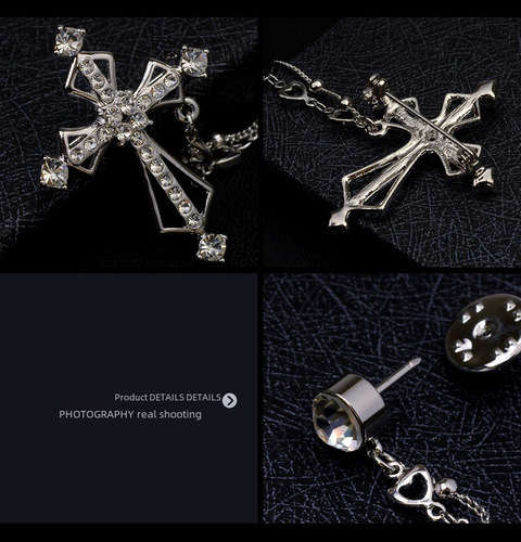 Korean men's brooch, men's suit brooch, high-end British style brocade, simple accessory, elegant suit collar pin and collar fastener