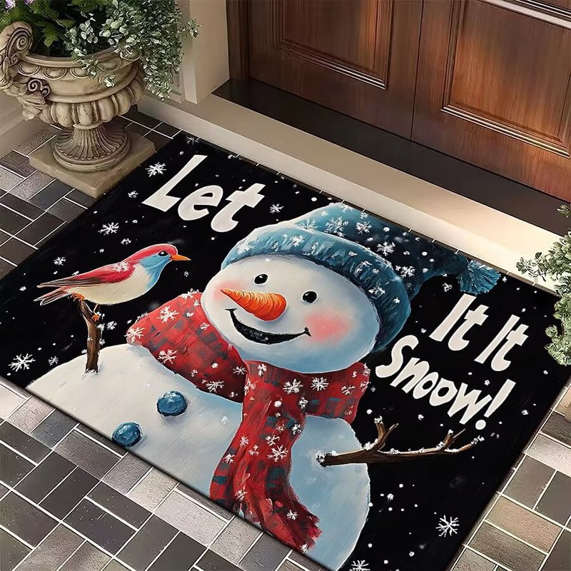 クロスボーダーアマゾンクリスマスフロアマットカスタムメイド玄関ドアフロアマット吸水性滑り止めクリスマスカーペット卸売|undefined