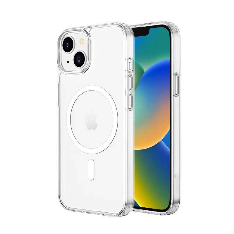 Чехол для iPhone 16 Pro Max, прозрачный, магнитный, противоударный, совместимый с MagSafe, от производителя.