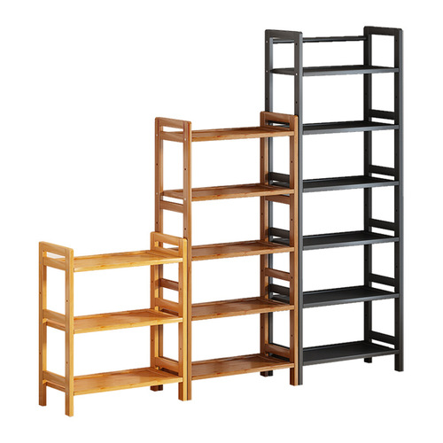 Shoe Storage Multi-functional Shelf Floor Standing Rack Bathroom Kitchen Multi-layer Storage Shelf Bamboo Shoe Rack
