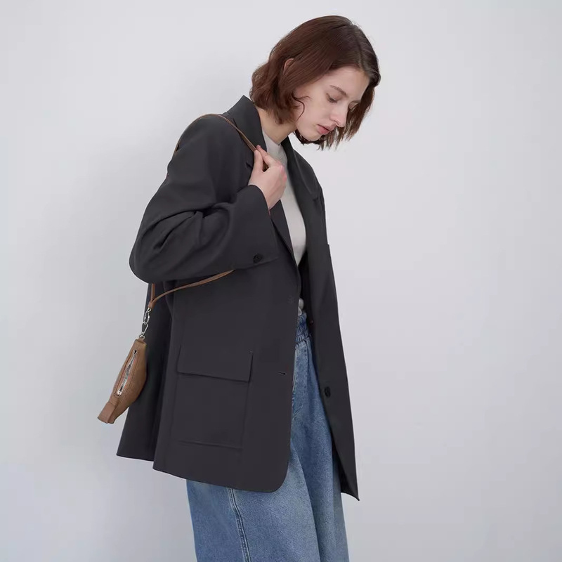 Love and Nancy Thirteen Elements Long Sleeve Autumn New Korean Style Horn Button High-Quality Wear Suit Jacket for Women 30911