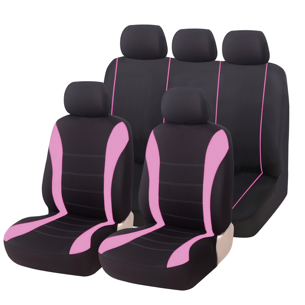 Cross-Border Foreign Trade Mexico Car Seat Cover Set of 9 Pieces Fabric Universal for All Seasons Seat Cushion Cover Factory Wholesale in Stock