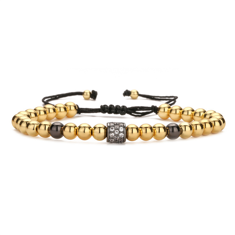 Cuentas de cobre negro + oro