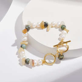 巴洛克淡水珍珠手链女小众设计感轻奢高级感串珠首饰情人节礼物