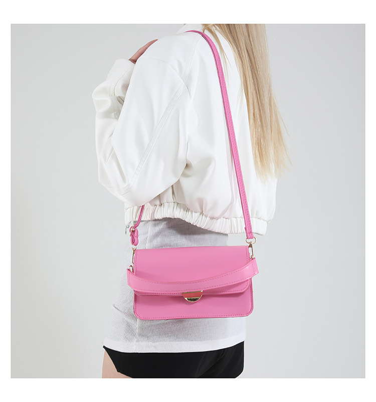 461g Weight Magnetic Buckle Closure Type Single Shoulder Strap Strap Type Crossbody Bag Bags Type Daily Occasion Pu Leather Material Solid Color Pattern All Seasons Season Women's Gender Classic Style Style Square Shape Small Size Women's Small Pu Leather Solid Color Classic Style Square Magnetic Buckle Crossbody Bag 11