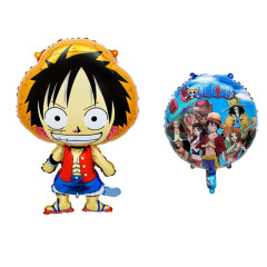 漫画のルフィの形のアルミニウム膜の風船のワンピースのアニメの子供の誕生日のテーマのパーティーの装飾用品