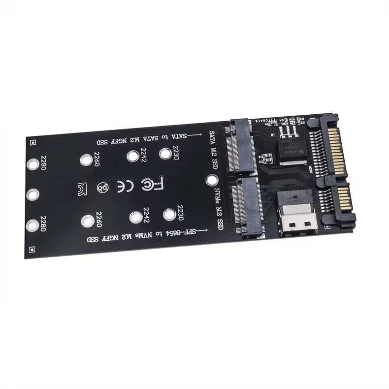 Карта передачи NGFF к SATA, карта расширения NVME до SFF8654, твердотельный накопитель NVME протокол, расширительная карта для жесткого диска