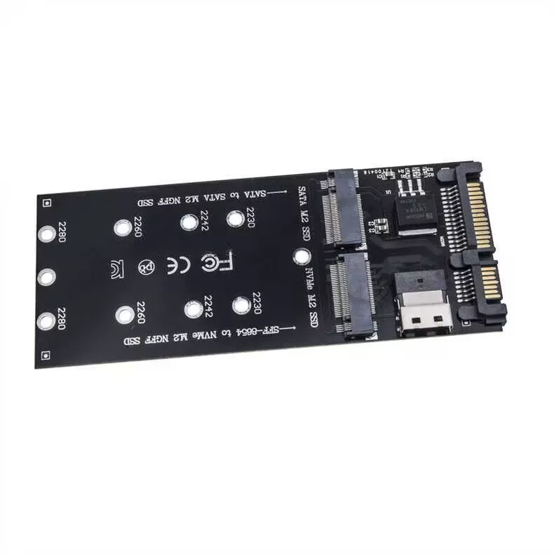 Карта передачи NGFF к SATA, карта расширения NVME до SFF8654, твердотельный накопитель NVME протокол, расширительная карта для жесткого диска