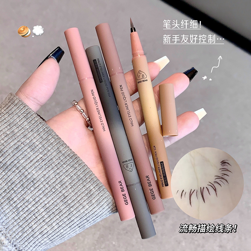 Nuevo producto Gogo Bear Halo Eye Liner Liquid Pen no es fácil de desvanecerse, no es fácil de descolorar, tiene una sensación de eye line color vivo.
