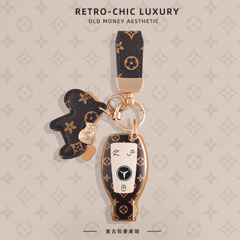 Mercedes-Benz C-Class E-Class Key Cover Old Model Full Cover V-Class Cla Vito Cls Keychain Glc Shell R-Class Gla Unisex Chain