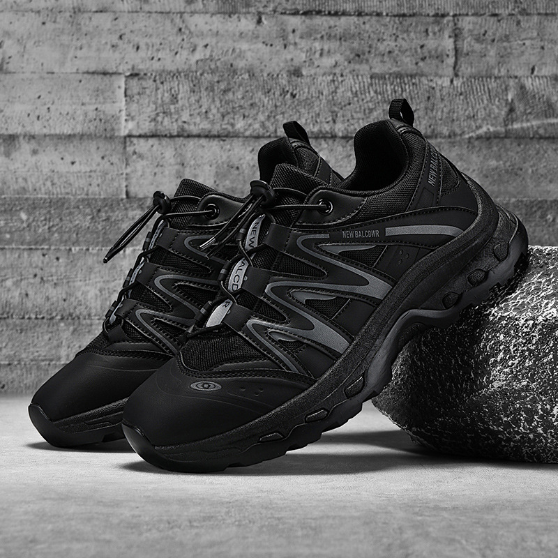 Zapatos de hombre 2025 nueva primavera transpirables zapatos deportivos casuales de suela gruesa para hombre al aire libre anti-deslizante zapatos de montaña