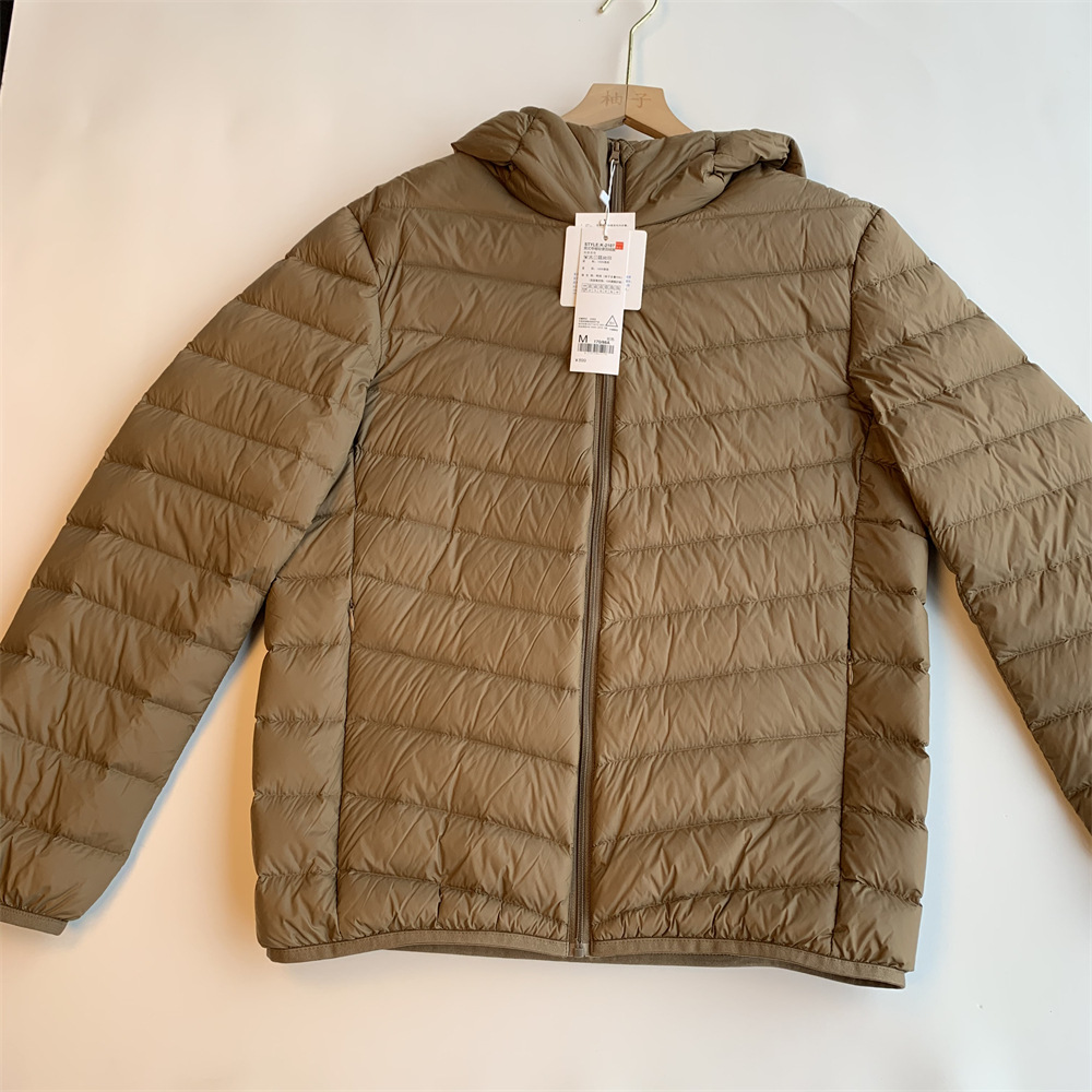 [90 plumón de pato] Chaqueta de plumón con capucha ligera y cálida para hombre 2024 invierno nuevo estilo para hombre con plumón exterior delgado