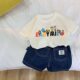 Children's short-sleeved T-shirt pure cotton 2024 Summer boy's clothing thin versatile printed children's baby shirt trendy t