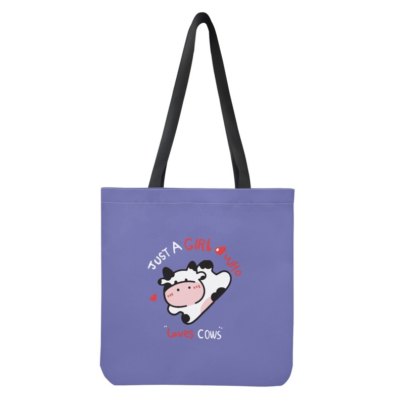 Cartoon double-sided black shopping bag