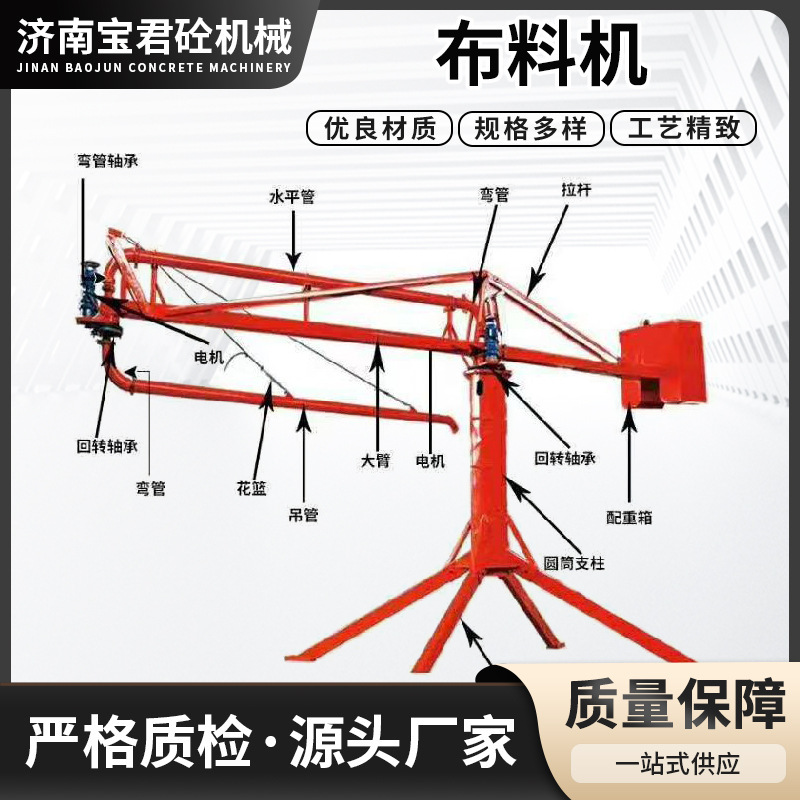 Construction Site Concrete Delivery Equipment, Electric Large Frame Material Spreading Machine, One-Year Warranty, Mechanical Baojun Concrete