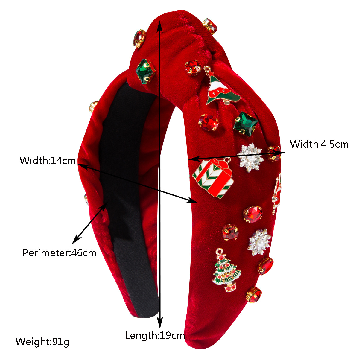 Neues Weihnachts-Flanell-Legierungs-Geschenkset: Elch-Weihnachtsbaum-Stirnband, festliche Party-Haaraccessoires – Detail 1