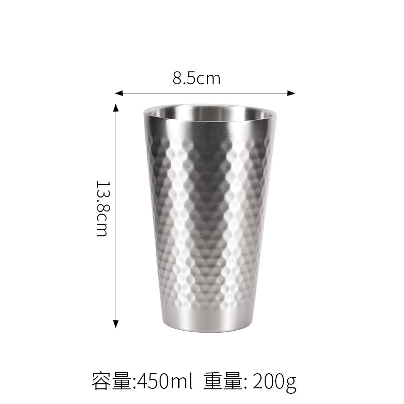450ML 더블 해머 물 컵 (실버)