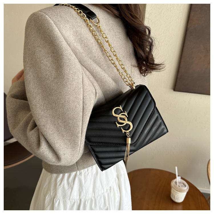 Damen Handtasche Im Western Stil Mit Kette Und Umhängefunktion_voghion.com