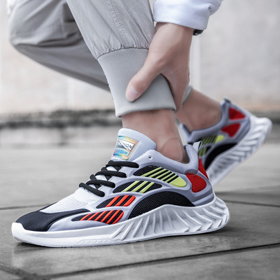 2021年春夏新款男鞋时尚休闲鞋韩版学生跑步鞋刀锋底透气运动鞋男|ru