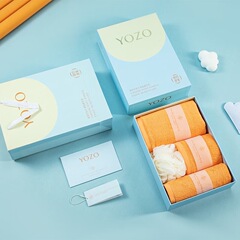 Youzhu 純綿タオル ギフトボックスセット 新疆長繊維綿 5a 抗菌家庭用吸水性無地ギフト従業員福利厚生