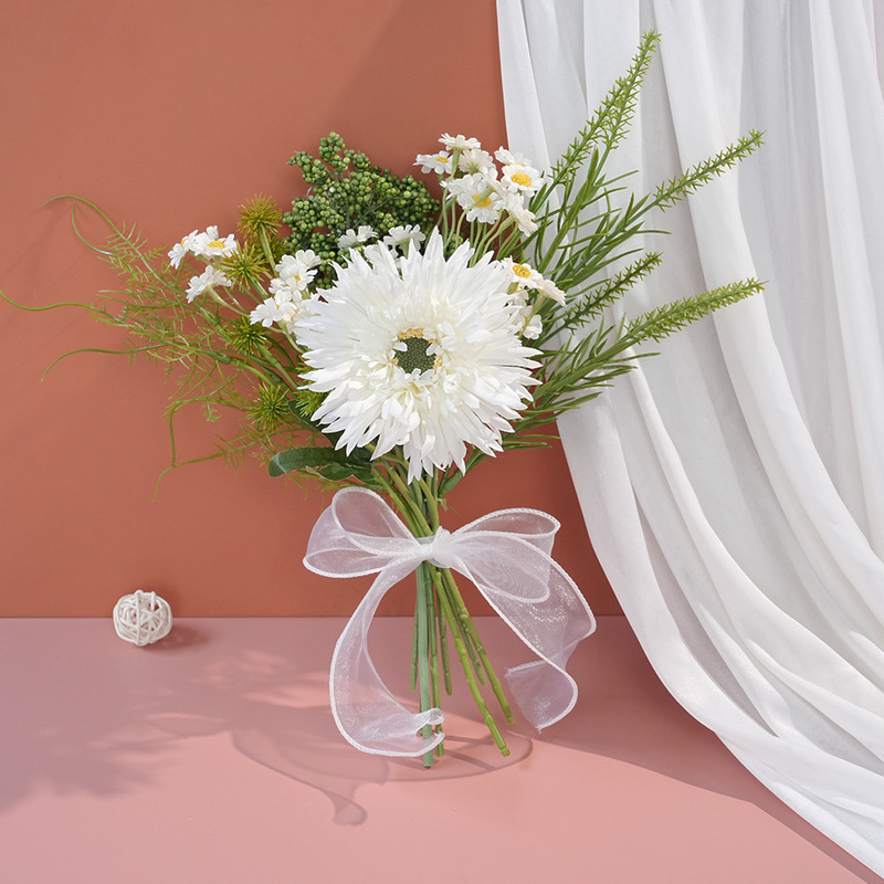 小花束假花仿真花摆设仿真玫瑰花人造花摆件花仿生花塑料花装饰花|undefined