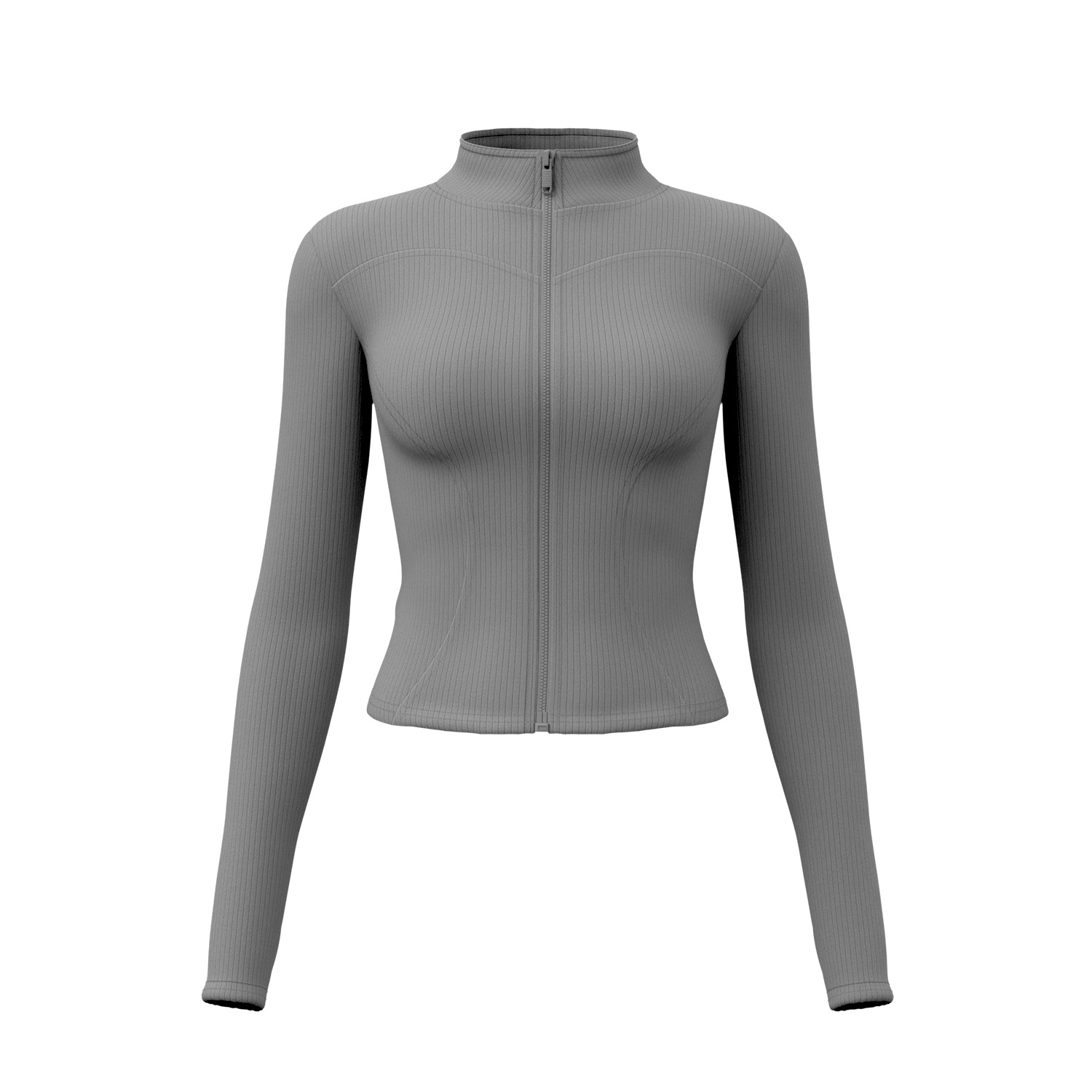 Juyitang nueva chaqueta deportiva delgada con cuello alto a rayas para mujer corriendo fitness chaqueta de yoga