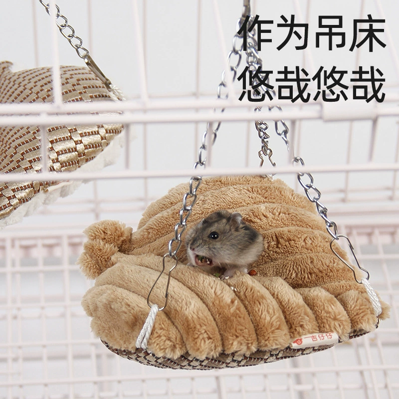 Ji Zizi Hamster Nest Pet Cub Коврик для гамака Love Leaf Зимний и летний коврик двойного назначения, подвесная Колыбель для гнезда, многоцелевой коврик