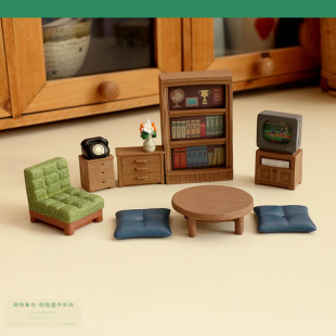 B small furniture combination resin ornaments cute doll diy miniature props desktop ornaments gifts