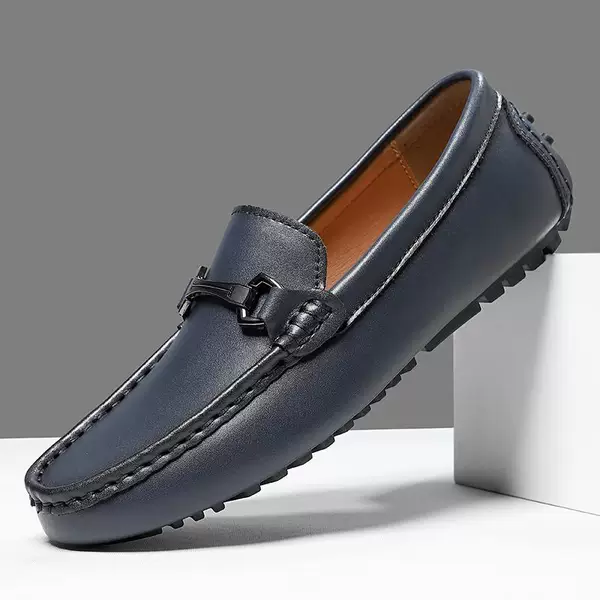 Men's Slip-On Loafers, Fashionable Leather Shoes, Large Size Men's Casual Shoes for Cross-Border Trade