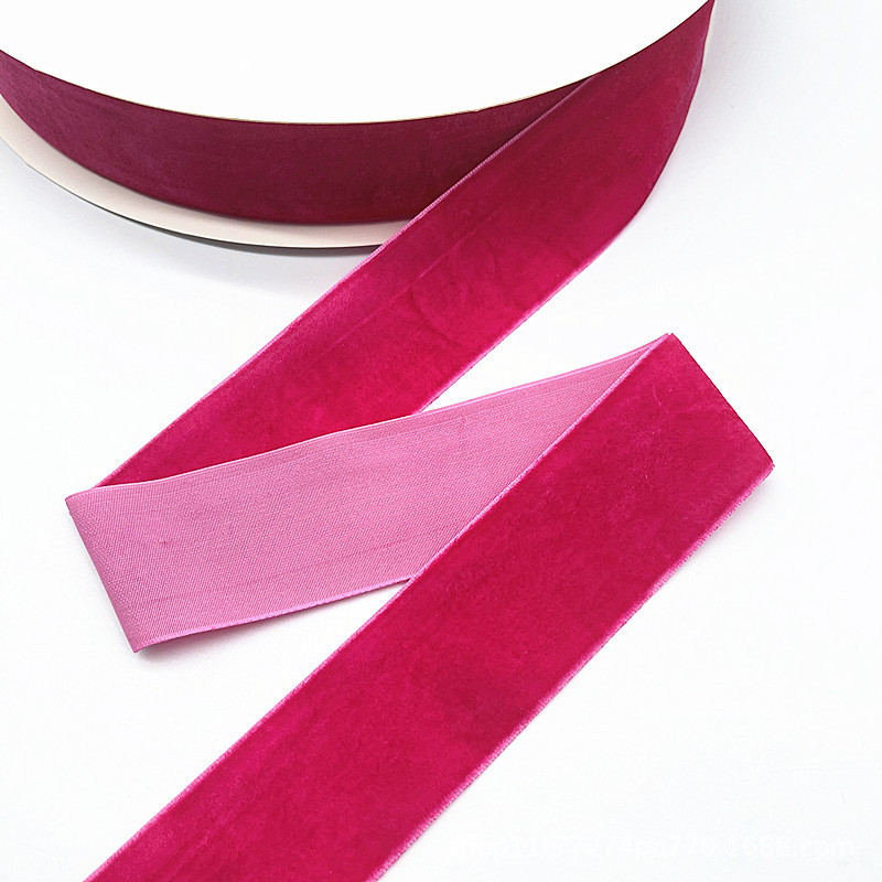 2.7 Métro / paquete de terciopelo de 38 mm boda hecha a mano cinta embalaje de regalo arco DIY decoración de fiesta Santa