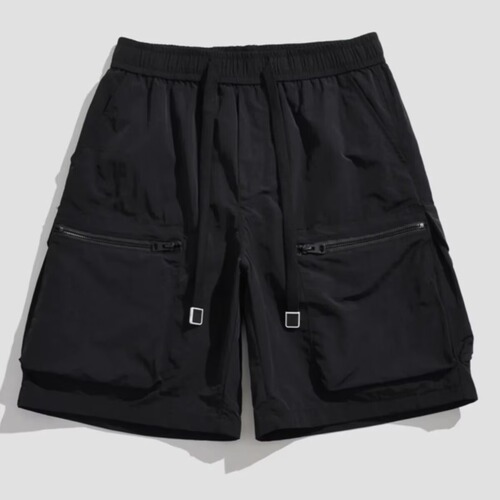 2025 summer new men's multi-pocket simple work shorts trendy brand quick-drying outdoor five-point loose casual thin