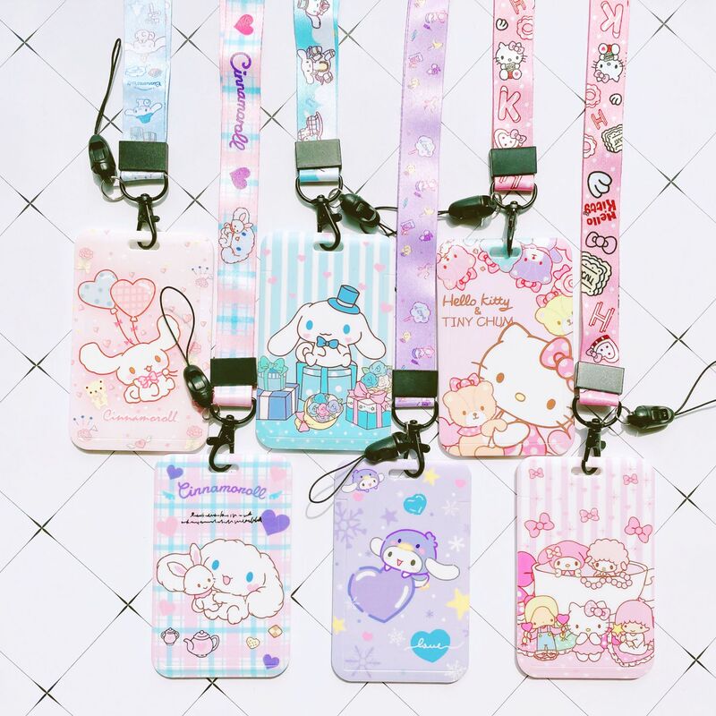 Cute student card set hanging neck hanging rope work certificate campus entrance guard badge bus card work card pick-up wholesale