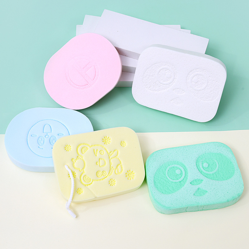 Personalizado de fábrica engrosado 18T limpiador facial limpiador algodón color limpiador aleatorio limpiador limpiador limpiador limpiador limpiador agradable para la piel esponja PVA