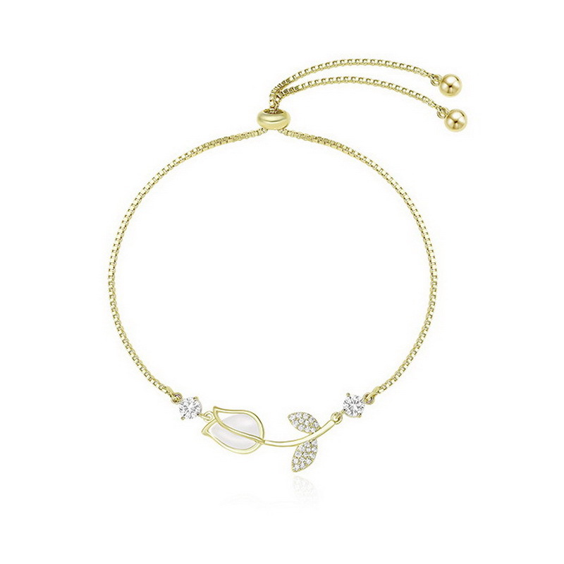1 Piece Quantity Cute Simple Style Flower Alloy Beaded Women's Bracelets