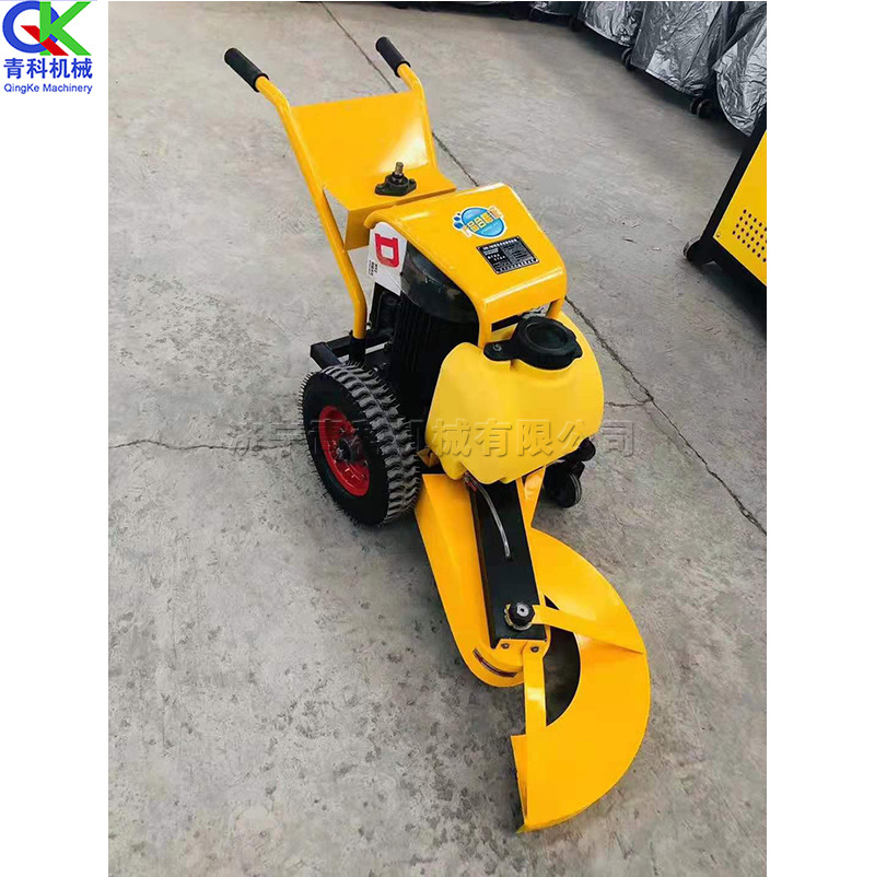 手推式马路牙子切割机带升降款桩子去除设备高速公路自动施工机械