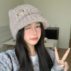 帽子女秋冬季百搭针织毛线帽户外出行防风保暖帽时尚休闲包头帽韩