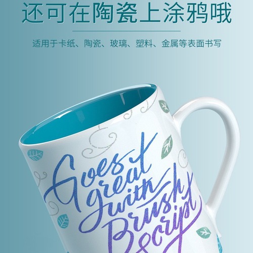 Pearlescent beauty pen wholesale 12-color double-ended student marker highlighter DIY handbook quick-drying waterproof pen set