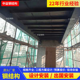 钢结构天桥搭建钢结构架空通道桥梁工程钢结构连廊设计安装一站式