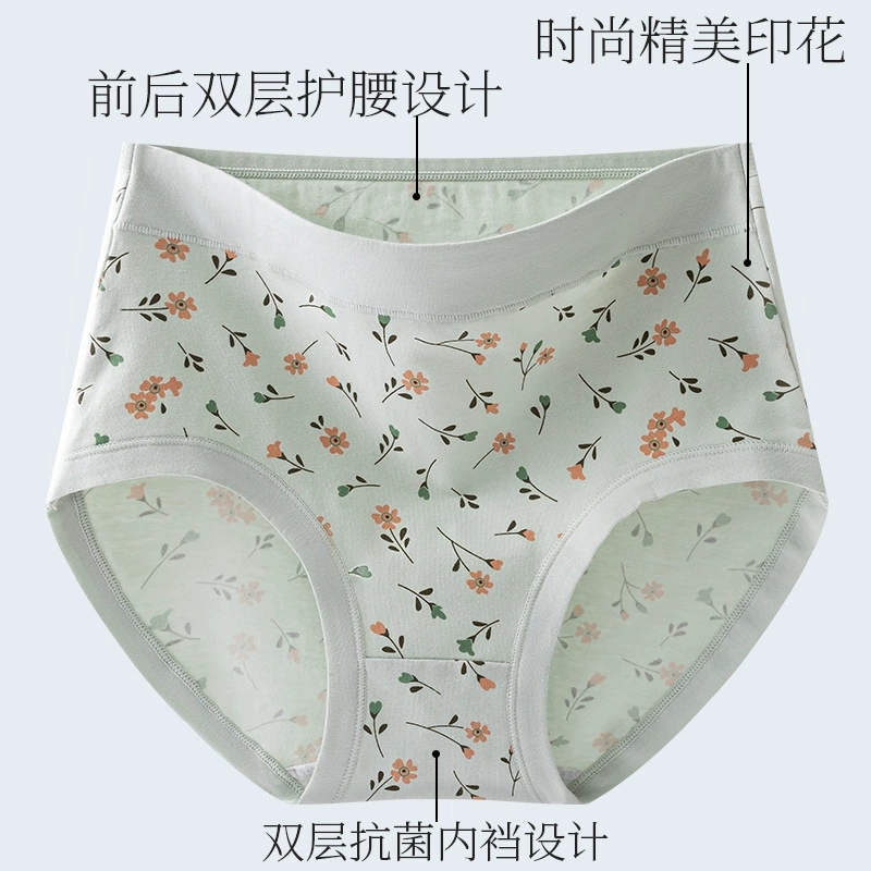 Cotton underwear, antibacterial trousers, breathable pants, for middle age, plus size, loose fit