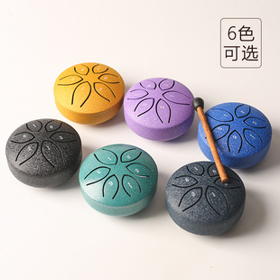 Factory Direct Mini Ethereal Drum Forget Worry Drum Empty Drum Lotus Drum Color Empty Drum Student Drum Instrument 3 Inch 6 Tone