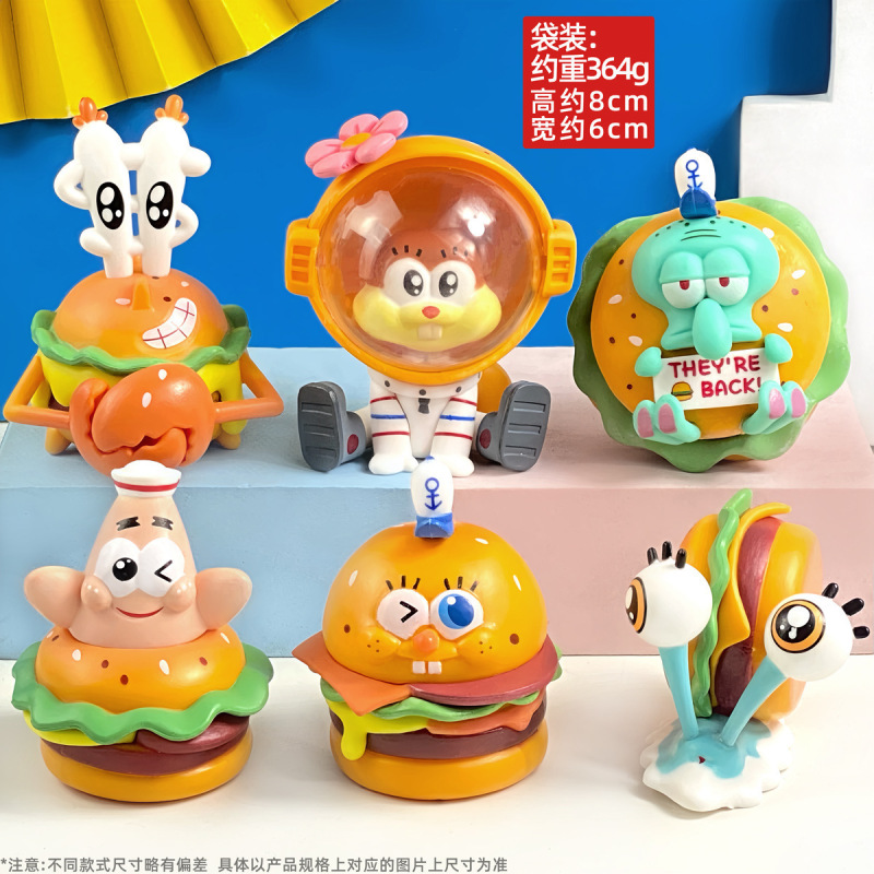 ピンクの露比のビーバーの手作りのブラインドボックスのかわいいおもちゃの子供の車のケーキの置物|undefined