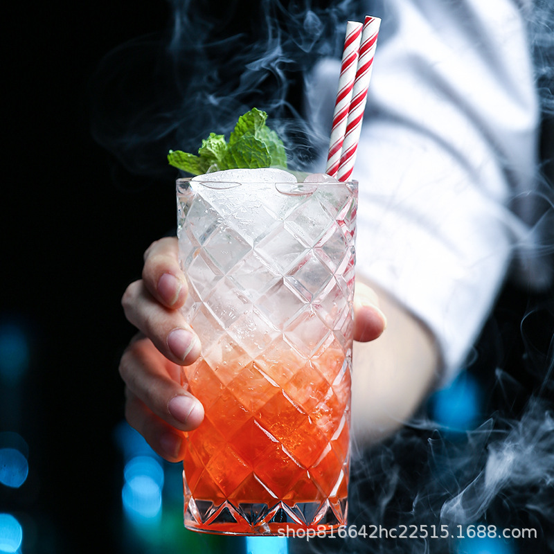 Taza de whisky a rayas taza de vino clásica taza de cóctel tallado taza de barra de hockey taza de jugo de leche taza de agua