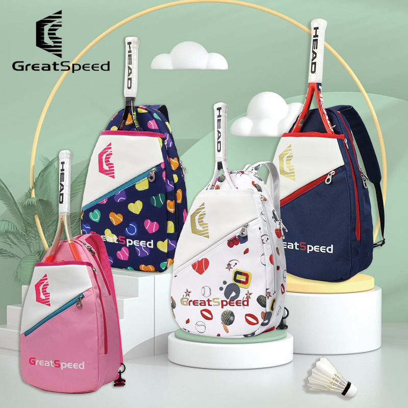 GreatSpeed Tennis Bag Badminton Bag Korean Shoulder Bag Schoolbag Youth Boys and Girls Children Shoulder Bag