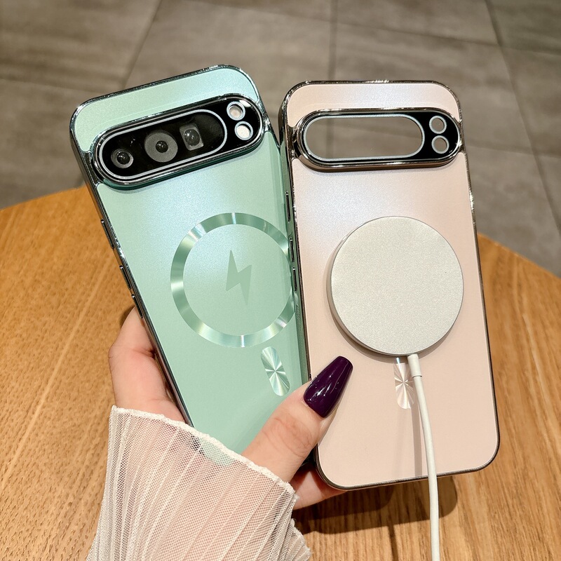 The New Model Is Suitable for Google Pixel 11 Mobile Phone Case N52 Strong Magnetic Attraction Pixel9A Electroplated All-Inclusive Anti-Fall Protective Cover