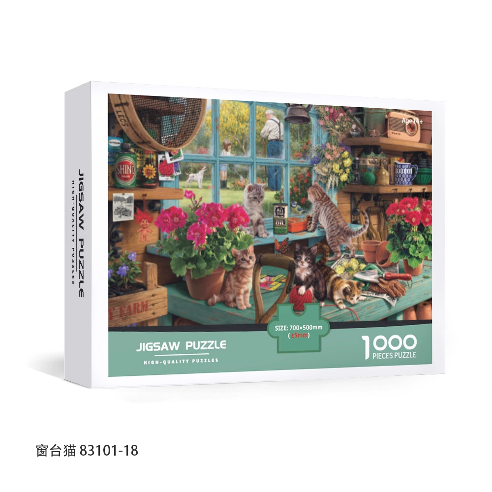 White card paper 1000 pieces 70*50CM adult puzzle manufacturer source challenge