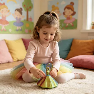 Spinning Ballerina Fidget Toy 旋转的芭蕾舞者桌面烦躁解压摆件
