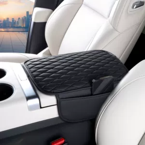 Car Armrest Heightening Pad Pu Leather Waterproof Storage Mat Universal Type Car Armrest Box Mat